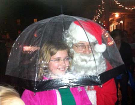 Santa Visits Caroling in the Square